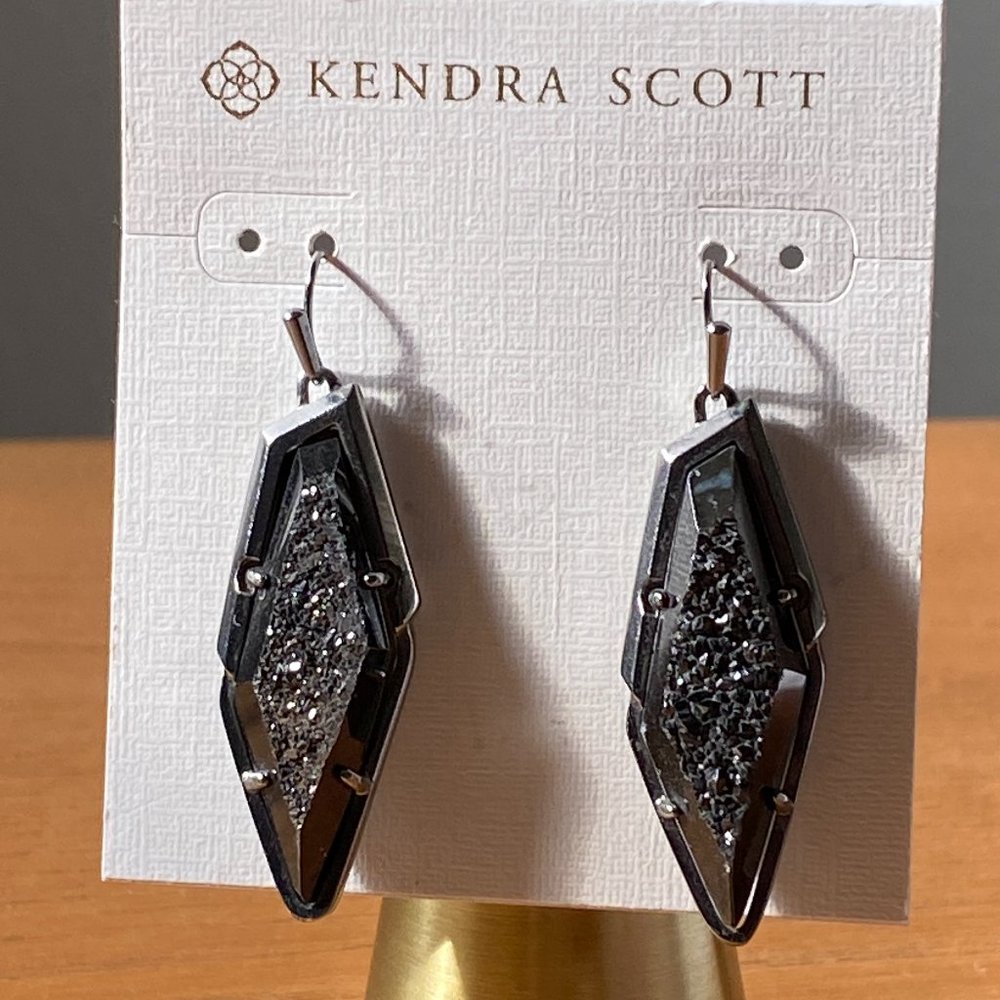 Kendra Scott Bex earrings, black drusy